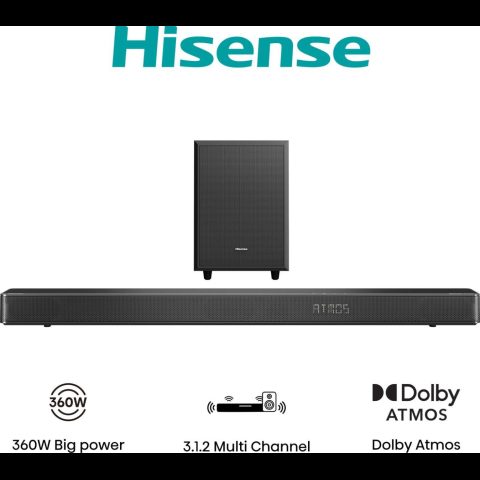 Hisense AX3120G Melns 3.1.2 kanāli 360 W