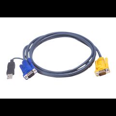 Aten 2L-5202UP tastatūras video peles (KVM) kabelis Melns 1