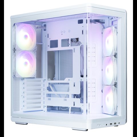 Zalman P60 vidutinio dydžio bokšto korpusas su 5 ARGB ventiliatoriais
