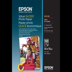 Epson Value Glossy Photo Paper - 10x15cm - 100 sheets