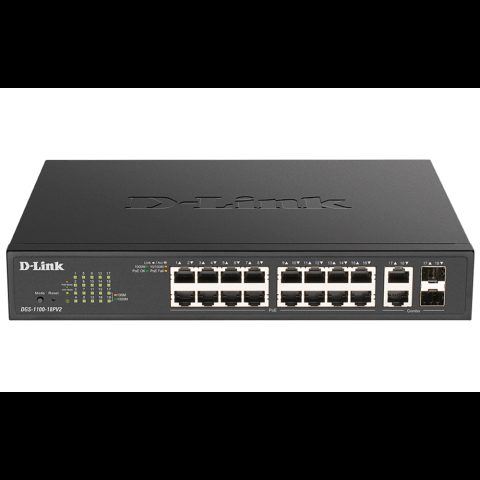 D-Link DGS-1100-18PV2 tīkla pārslēgs Vadīts L2 Gigabit Ethernet (10/100/1000) P…