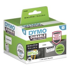 Dymo Durable Balts Pašlīmējošās printera uzlīmes