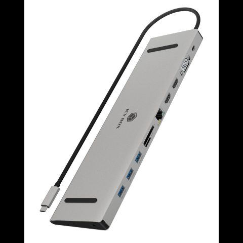 Icy Box IB-DK2106a-CPD Vadu USB 3.2 Gen 1 (3.1 Gen 1) Type-C Antracīts