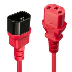 Lindy 30478 elektrības kabelis Sarkans 2 m C14 uzmava C13 uzmava