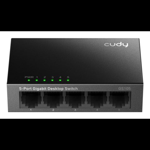 Cudy GS105 tīkla pārslēgs Nepārvaldīts Gigabit Ethernet (10/100/1000) Melns