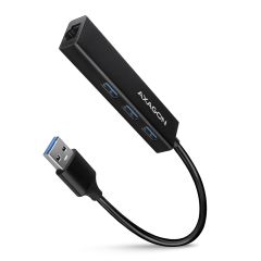 Axagon HMA-GL3A Multiport-Hub USB 3.0 Typ A Gbit-LAN 3x USB-A microSD Vadu USB…