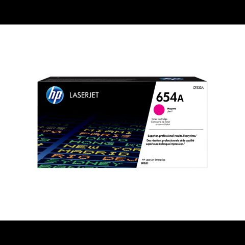 Hewlett Packard (HP) HP 654A Magenta Original LaserJet Toner Cartridge