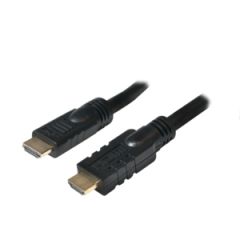 LogiLink CHA0020 HDMI kabelis 20 m HDMI Type A (Standard) Melns