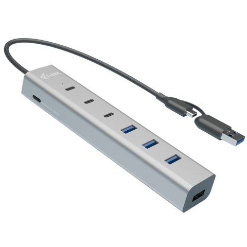I-tec CAHUBMETAL7 interfeisa centrmezgls USB 3.2 Gen 1 (3.1 Gen 1) Type-A + Ty…