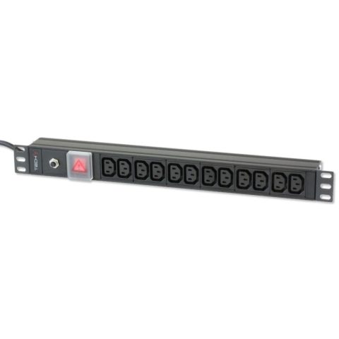 Techly 023776 pagarinātājs 2 m 12 Maiņstrāvas izvade (-s) Iekštelpas Melns
