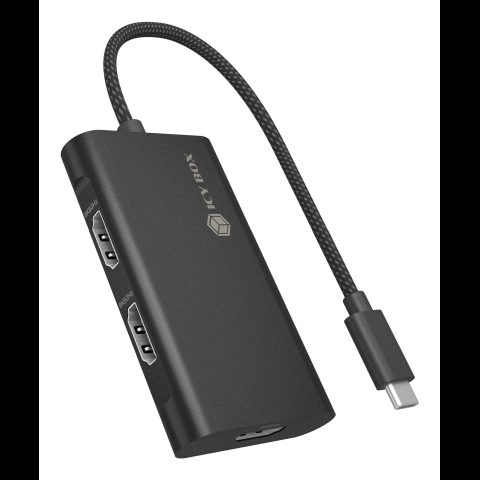 Icy Box IB-AD1030-C USB 3.2 Gen 2 (3.1 Gen 2) Type-C 10000 Mbit/s Melns