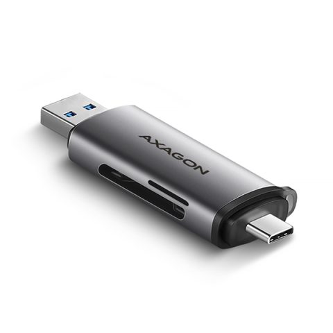 Axagon CRE-SAC karšu lasītājs USB 3.0 Type-A/Type-C Pelēks