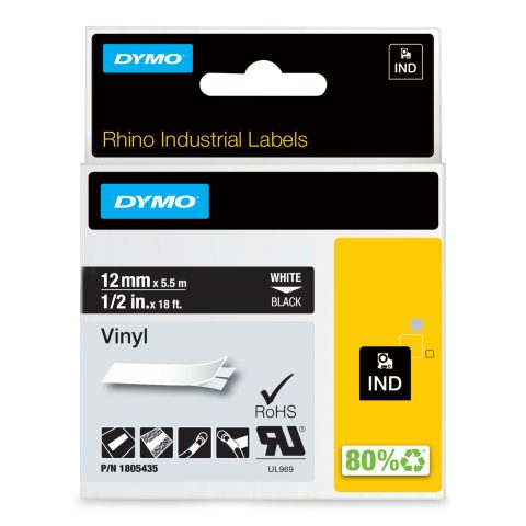 Dymo 1805435 marķēšanas lenta Balts uz melna
