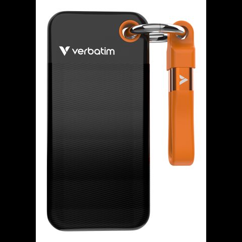 Verbatim Pocket SSD 2 TB USB Veids-C 3.2 Gen 2 (3.1 Gen 2) Melns