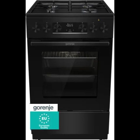 Gorenje G600 GK5C60BJ Brīvi stāvoša plīts Elektrisks Gāzes Melns