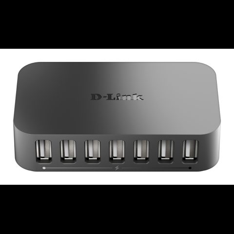 D-Link DUB-H7 USB 2.0 Type-B 480 Mbit/s Melns
