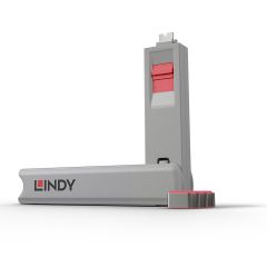 Lindy 40425 заглушка для порта Port blocker + key USB Type-C Розовый 5 шт