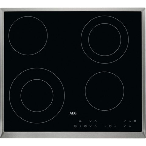 AEG HK634021XB Melns Iebūvēts 56 cm Keramika 4 zone(s)