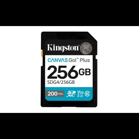 Kingston Technology Canvas Go! Plus 256 GB SDXC UHS-I Klases 10