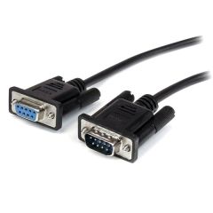 StarTech .com 1m Black Straight Through DB9 RS232 Serial Cable - M/F