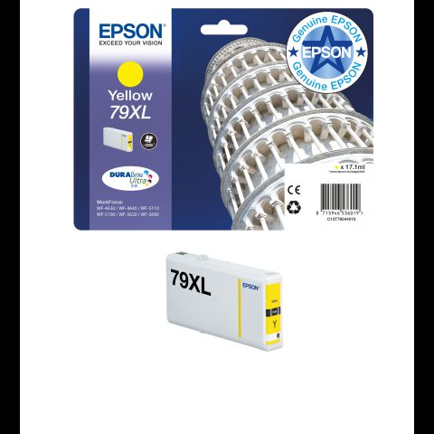 Epson Tower of Pisa 79XL tintes kārtridžs 1 pcs Oriģināls High (L) Yield Dzelt…