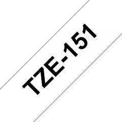 Brother TZE-151 marķēšanas lenta Melns uz caurspīdīga