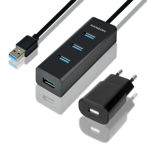 Axagon HUE-S2BP interfeisa centrmezgls USB 3.2 Gen 1 (3.1 Gen 1) Type-A 5000 Mb…