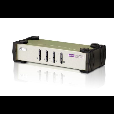 Aten CS84U-AT (KVM) tastatūras/video/peļu pārslēgšanas mehānisms Melns
