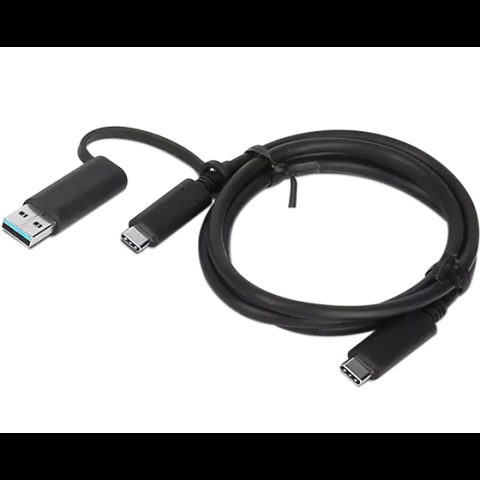 Lenovo 4X90U90618 USB cable USB 3.2 Gen 1 (3.1 Gen 1) 1 m USB A/USB C USB C Bla…