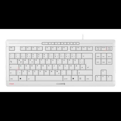 Cherry STREAM KEYBOARD TKL tastatūra Universāls USB QWERTZ Vācu Balts