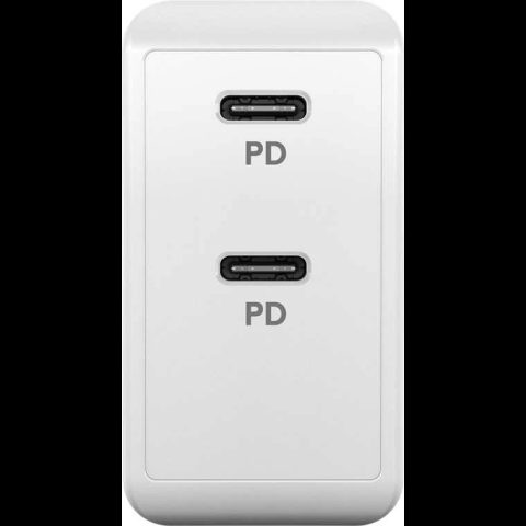 Goobay Dvigubais USB-C PD ātrās uzlādes lādētājs (36 W)