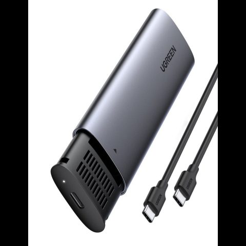 Ugreen 10902 cieto disku uzglabāšanas sistēma SSD diska korpuss Pelēks M.2