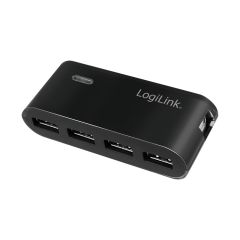 LogiLink UA0085 interface hub USB 2.0 Type-A 480 Mbit/s Black