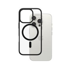 Panzer Glass PanzerGlass ® HardCase Transparent w. Black MagSafe & Frame iPhone 16 Pr…