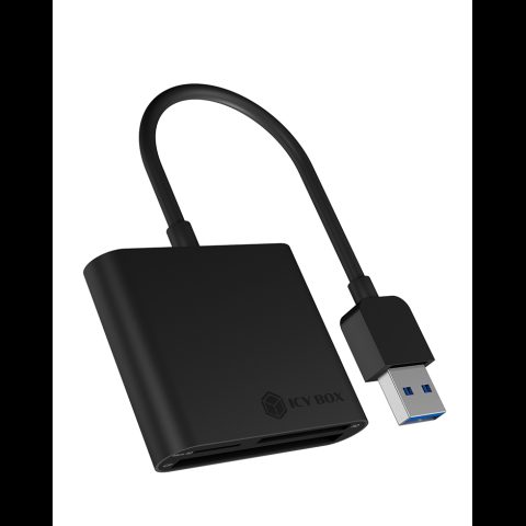 Icy Box IB-CR301-U3 karšu lasītājs USB 3.2 Gen 1 (3.1 Gen 1) Melns