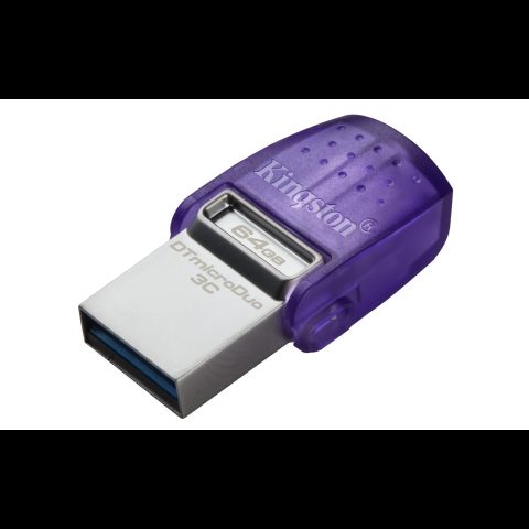 Kingston Technology DataTraveler microDuo 3C USB zibatmiņa 64 GB USB Type-A / USB…