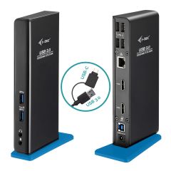 I-tec U3DUALHDMIDOCK dokstacija Vadu USB 3.2 Gen 1 (3.1 Gen 1) Type-A Melns