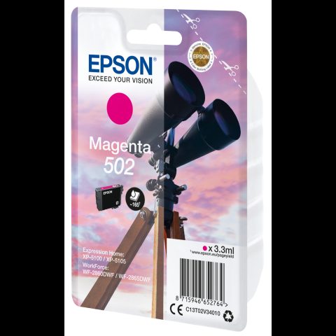 Epson 502 tintes kārtridžs 1 pcs Oriģināls Standarta produktivitāte Fuksīns