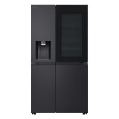 LG InstaView GSXE91EVAD side by side ledusskapis Brīvi novietots 628 L Meln…