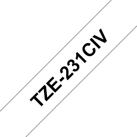 Brother TZE-231CIV marķēšanas lenta Melns uz balta