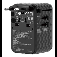 Verbatim Charge 'n' Travel 100W Universal Travel Adapter with retractable cable B…