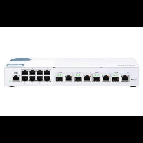QNAP QSW-M408-4C tīkla pārslēgs Vadīts L2 Gigabit Ethernet (10/100/1000) Balt…