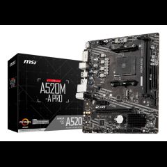MSI A520M-A PRO mātes plate AMD A520 Ligzda AM4 mikro ATX
