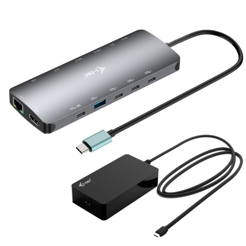 I-tec Metal C31NANOTRIPLEDOCKPD Vadu USB 3.2 Gen 1 (3.1 Gen 1) Type-C Pelēks