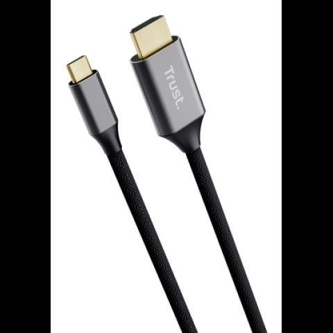 Trust 25630 kabeļu spraudņu pāreja USB-C HDMI Melns