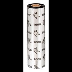 Zebra 1600 Wax termiskā lente 450 m Melns