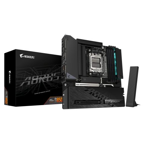 Gigabyte B850M AORUS STEALTH mātes plate AMD B850 AM5 pieslēgvieta mikro ATX