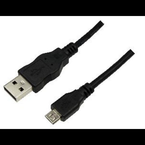 LogiLink 5m USB A-USB Micro B USB kabelis USB 2.0 Micro-USB B 0