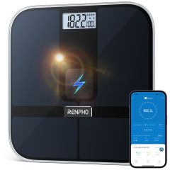 Renpho Elis Solar 2 Kvadrāts Melns Elektroniskie personiskie svari