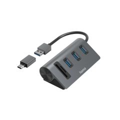 Hama 00200140 dokstacija USB 3.2 Gen 1 (3.1 Gen 1) Type-A Antracīts